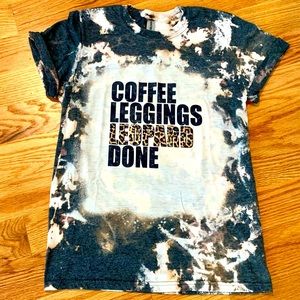 NEW! Coffee✔️Leopard✔️Leggings✔️ Done T-shirt S-XL